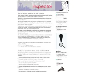 Thenameinspector.com(The Name Inspector) Screenshot