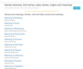 Thenamesdictionary.com(Names dictionary open source) Screenshot