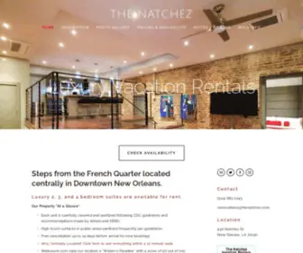 Thenatchez.com(The Natchez New Orleans Luxury Vacation Rental Hotel) Screenshot