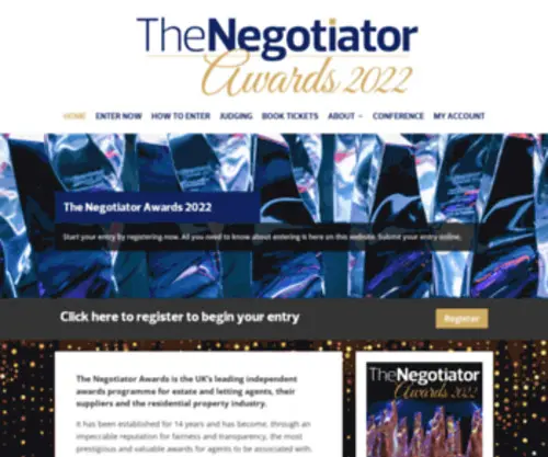 Thenegotiatorawards.co.uk(The premier awards for estate agents) Screenshot