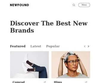Thenewfound.com(Discover the best new brands) Screenshot