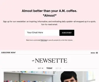 Thenewsette.com(News from beauty to business and beyond) Screenshot