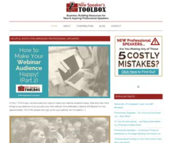 Thenewspeakerstoolbox.com(Business-Building Resources for Emerging Professional Speakers) Screenshot