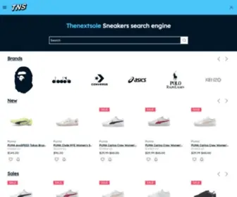 Thenextsole.com(Sneakers search engine) Screenshot