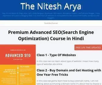 Thenitesharya.com(Advanced SEO Course in Hindi by The Nitesh Arya) Screenshot