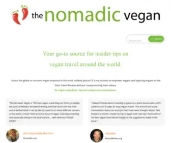 ThenomadicVegan.com(Vegan Travel Blog) Screenshot