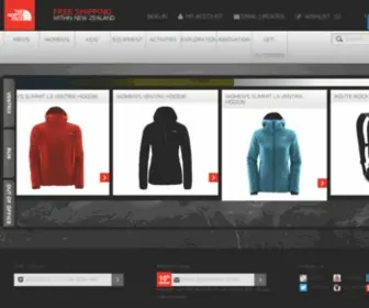 Thenorthface.co.nz(The North Face New Zealand) Screenshot