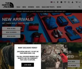 Thenorthface.co.uk(The North Face) Screenshot
