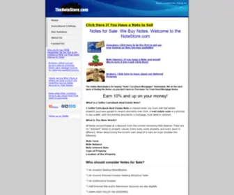 ThenoteStore.com(The Note Store) Screenshot