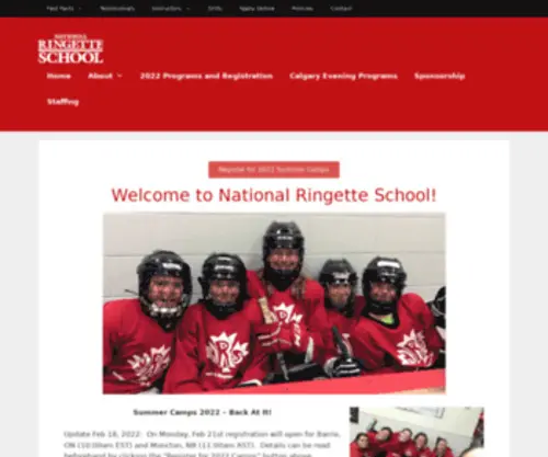 Thenrs.com(Ringette Camps Across Canada) Screenshot