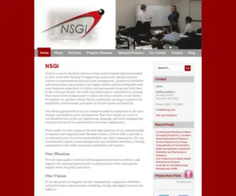 Thensgi.com(NSGI was founded in June 2008 with the goal of supporting commercial and government) Screenshot