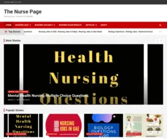 Thenursepage.com(The Nurse Page) Screenshot