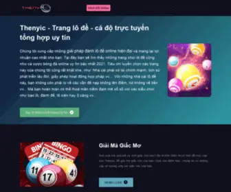 Thenyic.org(Trang lô đề online tổng hợp uy tín) Screenshot