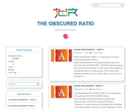 Theobscuredratio.com(Ignorance) Screenshot