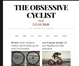 Theobsessivecyclist.com(For riders by riders) Screenshot