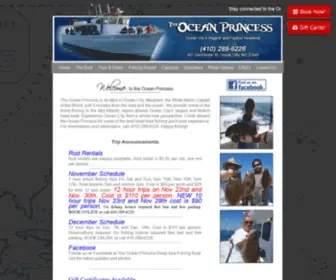 Theoceanprincess.com(The Ocean Princess Headboat) Screenshot