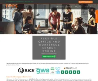 Theofficeproviders.com(Search for Office Spaces to Rent) Screenshot