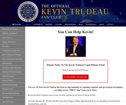 Theofficialkevintrudeaufanclub.com(The Official Kevin Trudeau Fan Club) Screenshot