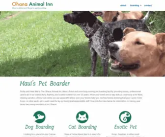 Theohanaanimalinn.com(Up Country Pet Boarding on Maui) Screenshot