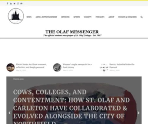 Theolafmessenger.com(Olaf College) Screenshot