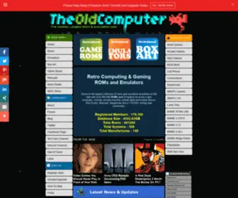 Theoldcomputer.net(The Old Computer is home to old computer and console games) Screenshot