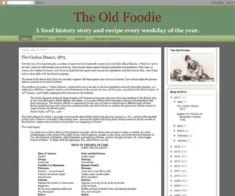 Theoldfoodie.com(The Old Foodie) Screenshot