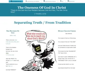 Theonenessofgod.org(The Oneness Of God In Christ) Screenshot