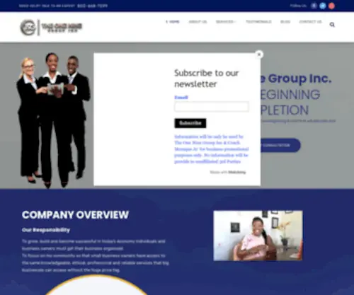 Theoneninegroup.com(WordPress) Screenshot