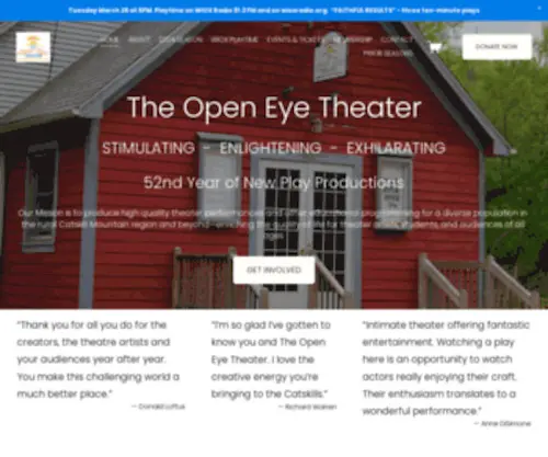 Theopeneyetheater.org(Our Mission) Screenshot