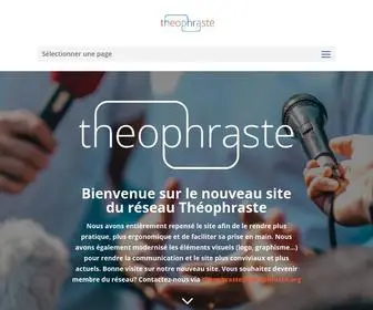 Theophraste.org(Bienvenue sur le réseau Théophraste) Screenshot