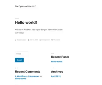 Theoptimizedyou.com(The Optimized You) Screenshot