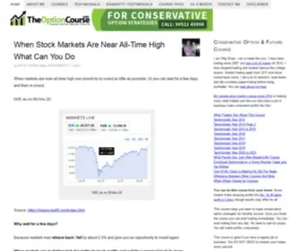 Theoptioncourse.com(The Option Course Learn Conservative Hedged Stock Trading) Screenshot