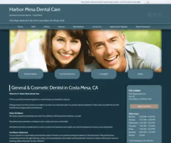 Theorangecountydentist.com(Harbor Mesa Dental Care) Screenshot