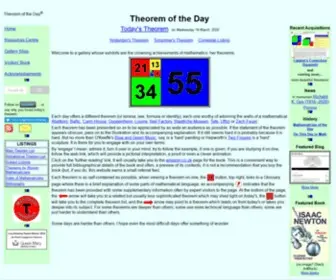 Theoremoftheday.org(Theorem of the Day) Screenshot