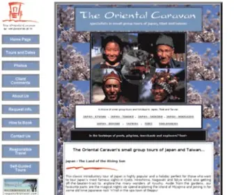 Theorientalcaravan.com(Japan Tours and Taiwan tour and holiday specialist The Oriental Caravan) Screenshot