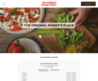 Theoriginalronnysplace.com(Get 10% off your pizza delivery order) Screenshot