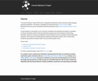 Theorizeit.org(The Human Behavior Project (HBP)) Screenshot