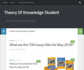 Theoryofknowledgestudent.com(Theory of Knowledge Student) Screenshot