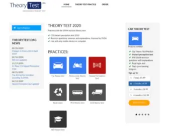 Theorytest.org(Theory test 2020 online) Screenshot