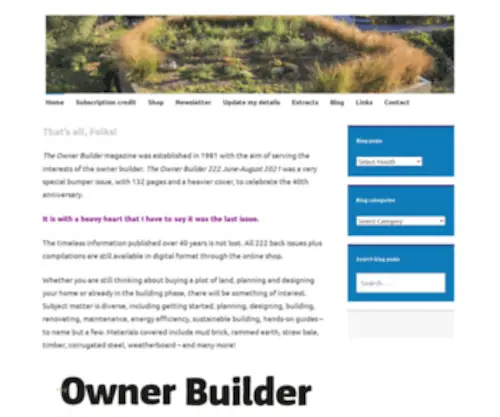 Theownerbuilder.com.au(Real stories about real owner builders) Screenshot