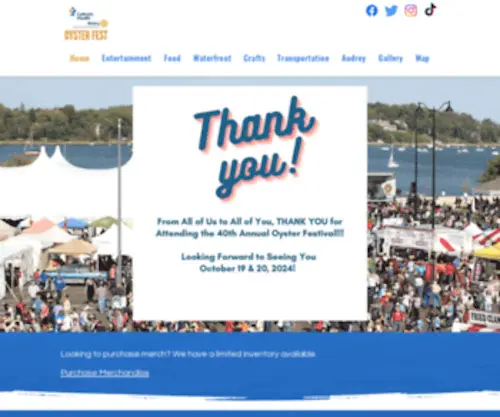Theoysterfestival.org(Long Island's Largest Waterfront Festival) Screenshot