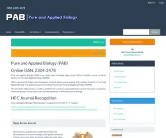 Thepab.org(Pure and Applied Biology (PAB)) Screenshot