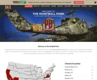 Thepaintballpark.com(The Paintball Park has the best paintball and entertainment parks across the US) Screenshot