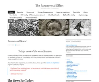 Theparanormaleffect.com(Exploring the reality of the paranormal) Screenshot