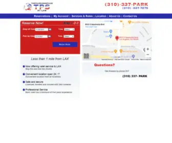 Theparkingspacelax.com(The Parking Space LAX) Screenshot