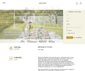 Theparkmumbai.com(Lodha Park) Screenshot