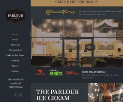 Theparlourlasalle.ca(The Parlour Ice Cream Co) Screenshot