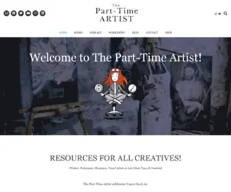 Theparttimeartist.com(Being a creative with a day job) Screenshot