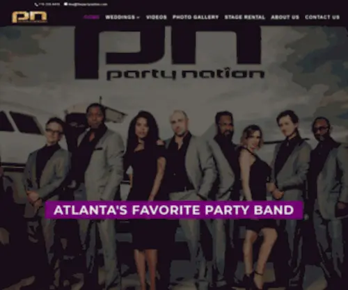 Thepartynation.com(Atlanta Party Band) Screenshot