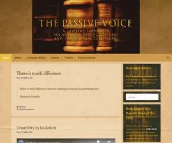 Thepassivevoice.com(A Lawyer's Thoughts on Authors) Screenshot